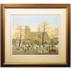 絵画 ミッシェル・ドラクロワ ノートルダムの古本屋