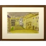 絵画 三岸節子 スペインの街