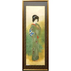 絵画 巻物 伊東深水 白萩