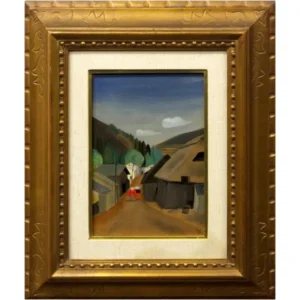 絵画 斎藤真一 越後 能生谷田麦瞽女の旅