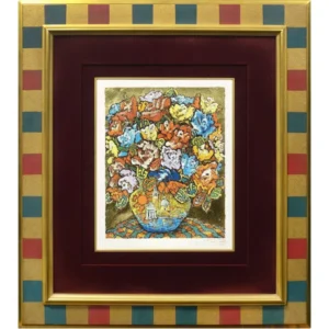 絵画 絹谷幸二 旭日ヴェネツィアの薔薇