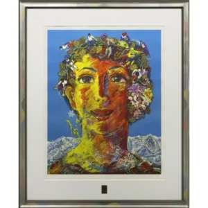 絵画 絹谷幸二 銀嶺の女神