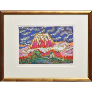 絵画 絹谷幸二 錦雲上富嶽