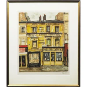 絵画 荻須高徳 黄色い店