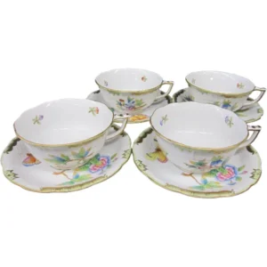 Herend ヘレンド ヴィクトリアブーケ カップ＆ソーサー 4客セット