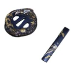 春明法眼銘 鍔 小柄 寒山箱書