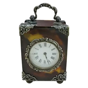 べっ甲 アンティーク 小型置き時計