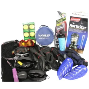 アウトドア スポーツ 雑貨用品まとめ Coleman ランタン FERARRI サングラス ラケット トラックネット他