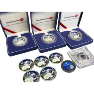 カラーコイン ニュージーランド1ドルプルーフ銀貨幣他 計10枚