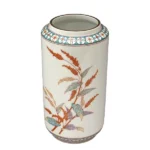 人間国宝 十四代酒井田柿右衛門 濁手蓼文花器 有田焼 本人作 色絵磁器重鎮