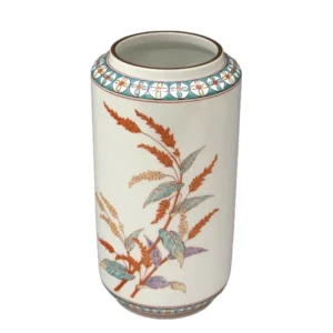 人間国宝 十四代酒井田柿右衛門 濁手蓼文花器 有田焼 本人作 色絵磁器重鎮