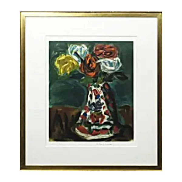 絵画 梅原龍三郎 薔薇の花束