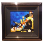 松本零士 零士ファミリー ピエゾグラフ キャンバス仕様 人物画 版画 サイン色紙付き