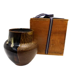 片身替水指 共箱 巾着 高取焼