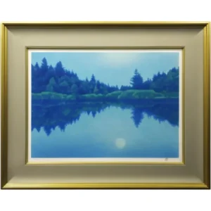 絵画 東山魁夷 月映