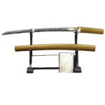 脇差 [長さ] 48.6cm [反り] 1.0cm [目釘] 2個 [銘] 祐定作 (以下切) 白鞘 東京都登録