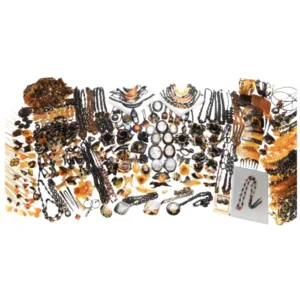 べっ甲 鼈甲 アクセサリー 約3kg ネックレス ブローチ おまとめ 一部金製品含