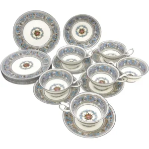 ウェッジウッド フロレンティーンターコイズ ティーカップ＆ソーサー プレートトリオ 6組セット