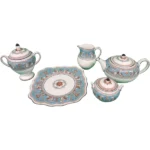 ウェッジウッド フロレンティーンターコイズ ティーポット スクエアプレートなど ５点セット