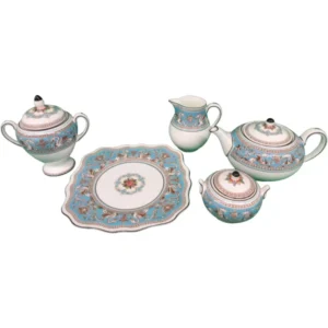 ウェッジウッド フロレンティーンターコイズ ティーポット スクエアプレートなど ５点セット