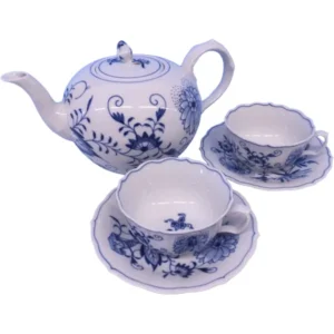 マイセン ブルーオニオン テイーポット＆カップ＆ソーサー2客