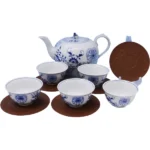 マイセン ブルーオニオン 急須＆茶托付き湯呑 5客組セット