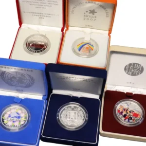 ユニバーサル技能五輪国際大会記念千円銀貨幣 近代通貨制度150周年記念千円銀貨幣プルーフ貨幣 他計5点