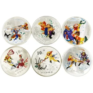 中国コイン 銀貨10元 斗牛魔王 智收八戒他(西遊記) 計6点