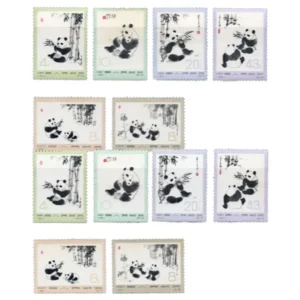 中国切手 1973年 オオパンダ2次6種2セット 計12枚