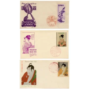 切手趣味週間 月に雁 FDC他 計3点