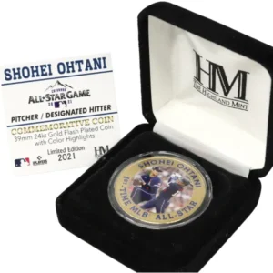 大谷翔平 オールスター初出場記念 ゴールドカラーコイン 2021 初二刀流出場