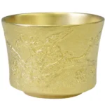 折原久左エ門 純金ぐい呑 梅 共箱 造幣局ホールマーク K24 230.2g 酒器 茶道具