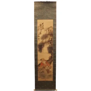 掛け軸 富岡鉄斎 南極寿星