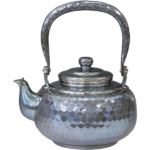 松栄堂 純銀製亀甲目打水差 大型銀瓶