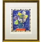 絵画 ポール・アイズピリ 鳥のいる花瓶の花束