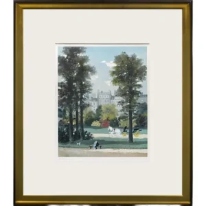 絵画 ミッシェル・ドラクロワ ベンチにて アムールシリーズより