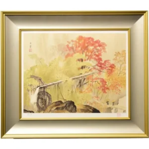 絵画 川合玉堂 渓村彩雨 春秋二題より