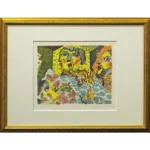 絵画 絹谷幸二 人物と魚