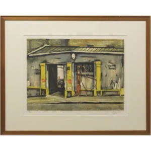 絵画 荻須高徳 青いガレージ