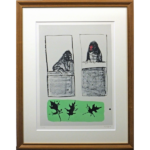 絵画 香月泰男 マンドリルとゴリラ