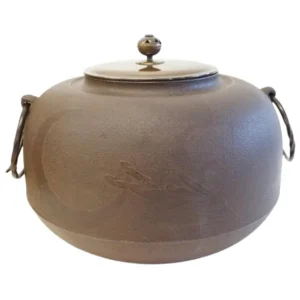 茶釜 竹生島 田口釜 江田 蕙 作天命鋳物師 月 うさぎ 茶道具