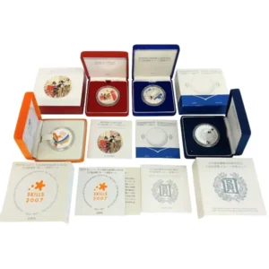 近代通貨制度150周年記念千円銀貨幣プルーフ貨幣セット 他計4点