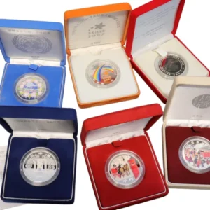 近代通貨制度150周年記念千円銀貨幣プルーフ貨幣セット 郵便制度150周年記念千円銀貨幣プルーフ 他計6点
