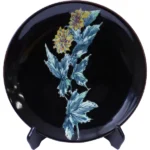 青木龍山 釉彩花紋皿 京焼