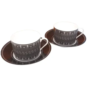 エルメス H DECO アッシュデコ カップ＆ソーサー2客 モーニングカップ ブレックファースト 箱有