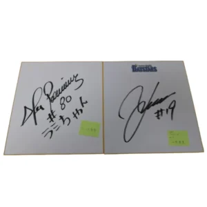 サイン色紙 2枚セット ラミレス 監督 DeNA ベイスターズ 山崎康晃