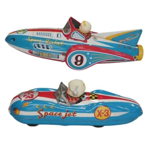 ブリキ玩具増田屋ロケット2種 計2点