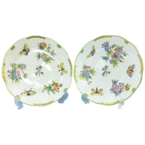 ヘレンド プレートペア ヴィクトリアブーケ 2枚セット 皿 直径約26.0cm