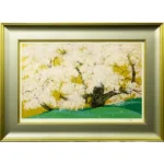 中島千波 臥龍櫻 風景画 桜 春 四季 季節 人気作家本人直筆サイン 絵画 版画 リトグラフ 美術品 保証