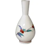 人間国宝十四代酒井田柿右衛門 濁手栗文花瓶 有田焼 本人作 共箱 花入 伝統工芸